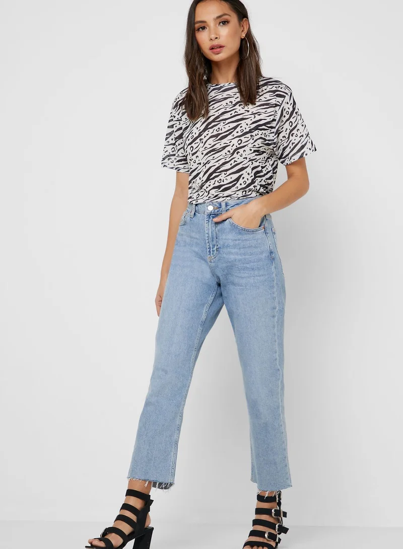 TOPSHOP Zebra Print T-Shirt