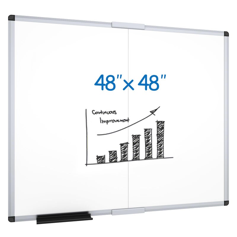 VIZ-PRO Magnetic Foldable Whiteboard, 48 x 48 Inches, Dry Erase Wall Mounted Board for School Office and Home - Image 1