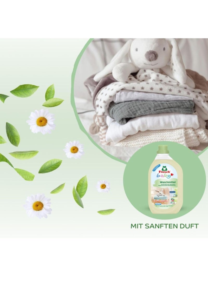 Frosch Baby Liquid Laundry Detergent 1.5L - Hypoallergenic, Chamomile Extract, Suitable for Sensitive Skin - Image 3