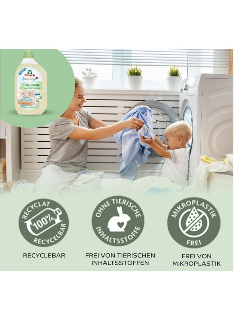 Frosch Baby Liquid Laundry Detergent 1.5L - Hypoallergenic, Chamomile Extract, Suitable for Sensitive Skin - Image 5