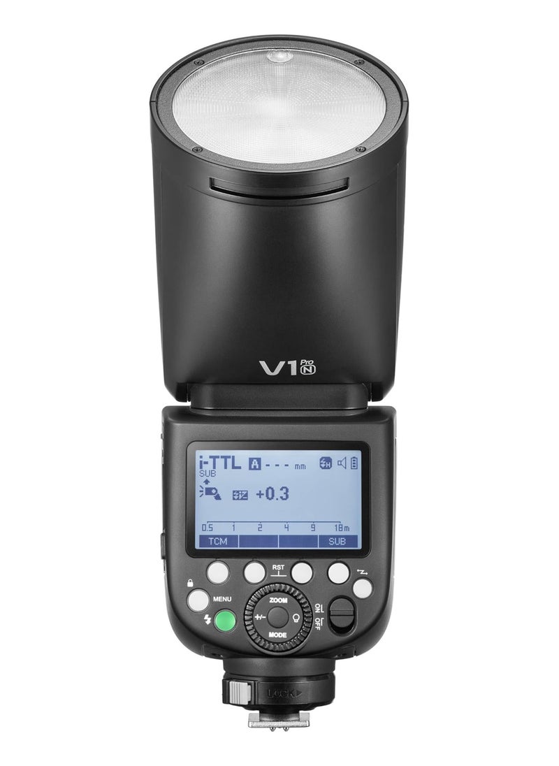 Godox - Godox V1 PRO TTL LI-ION Round Head Camera Flash For Nikon - Image 1