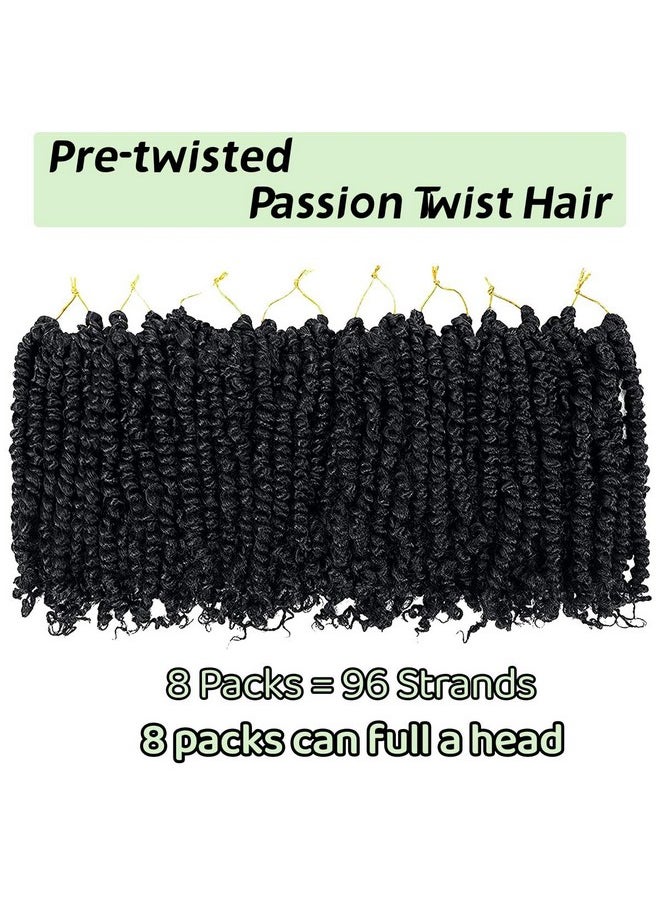 8 Packs Passion Twist Crochet Hair 8 Inch Pre-Twisted Crochet Passion Twist Hair Pre-Looped Crochet Braids Hair For Women Passion Twists Braiding Hair Synthetic Hair Extensions (1B#) - pzsku/ZF7C6237AA0B7F86B6508Z/45/_/1733730366/5349a7b3-b1f5-45aa-b0da-8652f7e503e9