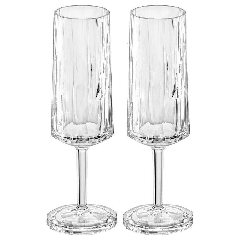 Koziol Wine Glasses Luxury Unbreakable Wine Glasses Set 2 Pack 34 fl oz 100 ml Crystal Clear Reusable Plastic Stemware Shatterproof Wine Glasses Set of 2 for Patio BBQ Camping Club No 14 - Image 2