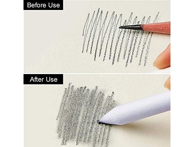 ECLET 6 قطع من أدوات المزج ورق فنانين الطلاب للفحم والرسم (E) - Image 3