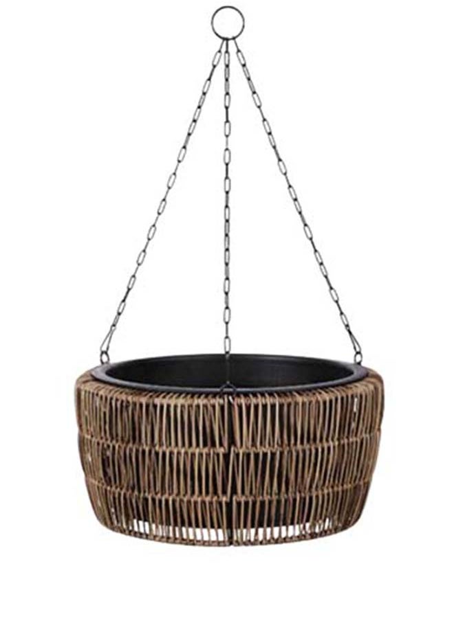 Suncoast Peta Outdoor Hanging Pot Planter Brown 