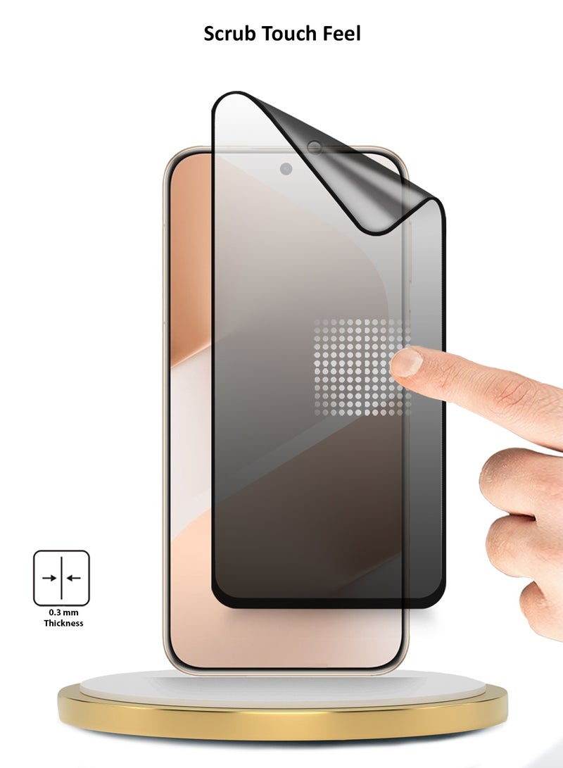 Wtech Huawei Pura 80 5G 2025 Premium Nano Ceramic Privacy Full Glue Full Cover Matte Flexible Screen Protector (MSCNMP) - Clear/Black - Image 4