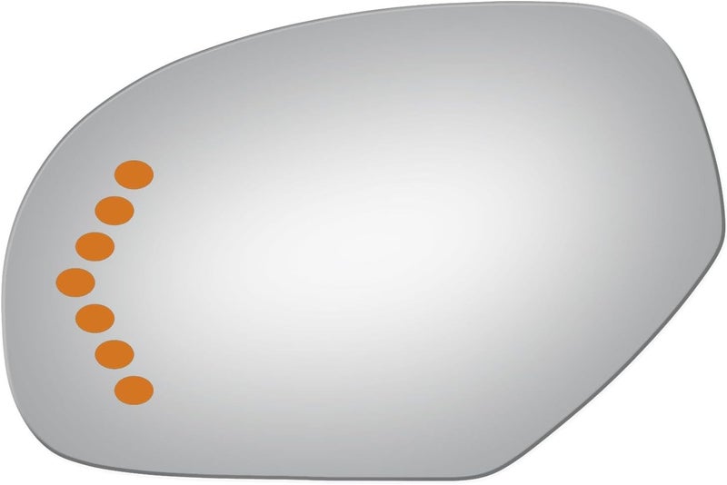 Burco 4110S Flat Left Driver Side Mirror Glass with Signal for Various GM Models - Image 1