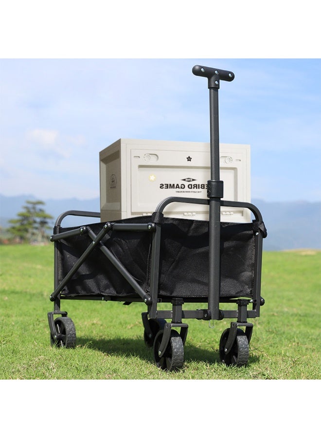 Fixer Heavy Duty Foldable Utility Wagon Cart with Handle – 4 Wheel Outdoor Trolley (79 x 61 x 39 cm) - Image 3