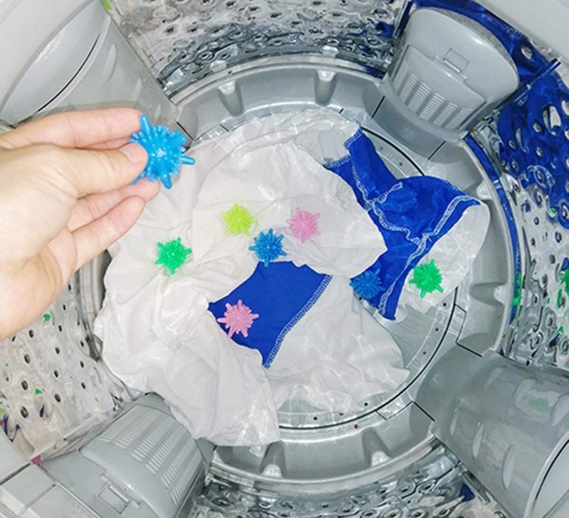 Qicfrk Washer Balls, Laundry Balls, Solid Colorful Laundry Ball, Washing Ball Tangle-Free Reusable Dryer Balls, Lint Catcher for Washing Machine (15 pcs) - Image 4