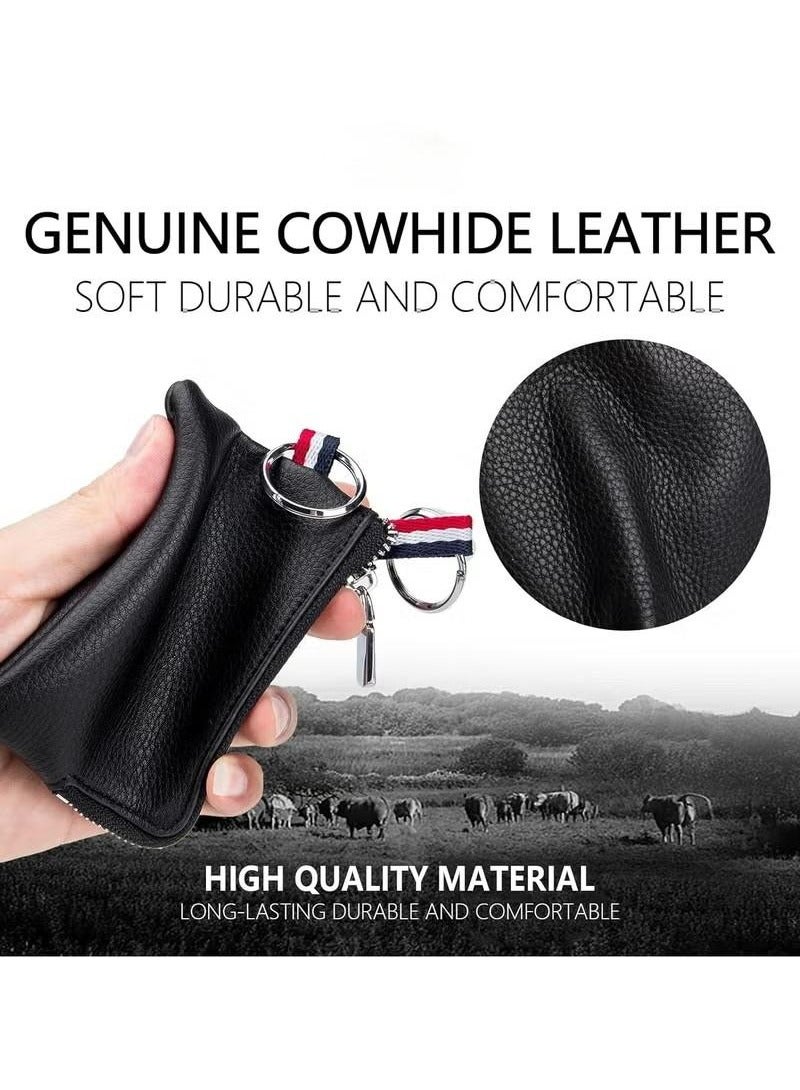 Leather Coin Purse Wallet with Key Holder - Mini Credit Card and Change Pouch for Men and Women  - Image 4