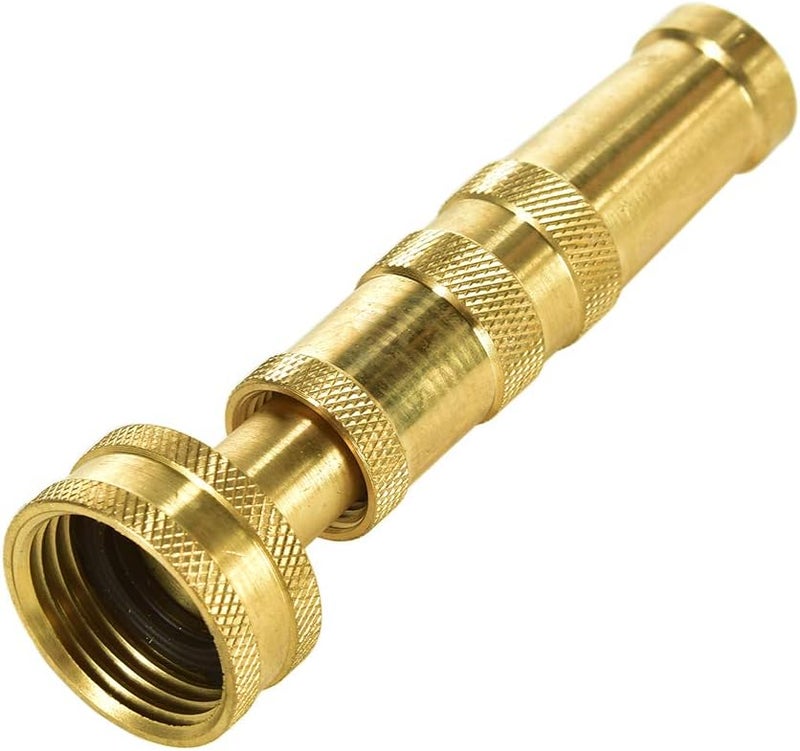 Sanpaint Heavy-Duty Brass Hose Nozzle, Adjustable Twist Hose Nozzle, Jet Sweeper Nozzle, Garden Sprayer - Image 2