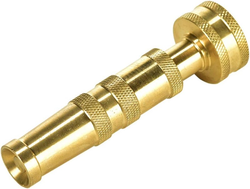Sanpaint Heavy-Duty Brass Hose Nozzle, Adjustable Twist Hose Nozzle, Jet Sweeper Nozzle, Garden Sprayer - Image 3