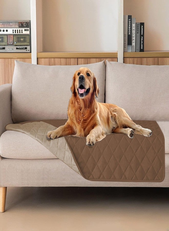 Pet Clean 100% Waterproof Reusable Pee Pad for Dogs Soft Reversible Dog Bed Cover for Protection, Ideal for Dogs and Cats 40x50 Inch (Pack of 1, Coffee & Taupe) - Image 1