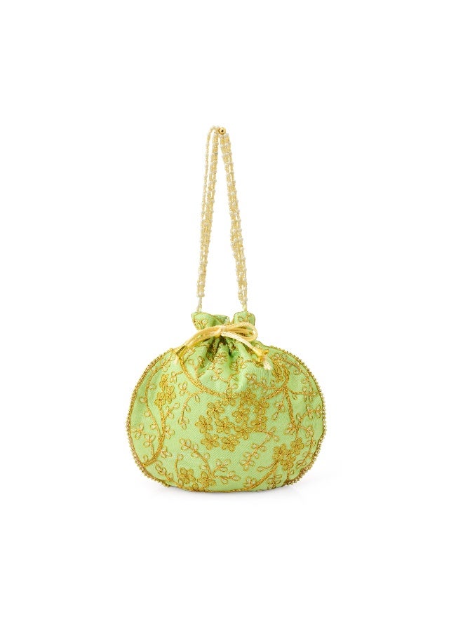 Handcrafted Silk Potli Bag for Women Traditional, Perfect for Weddings & Special Occasions Pack of 5 - Image 5