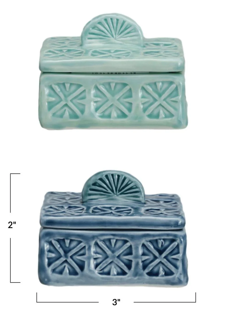 The Saffron Souk Colour Washed Trinket Box