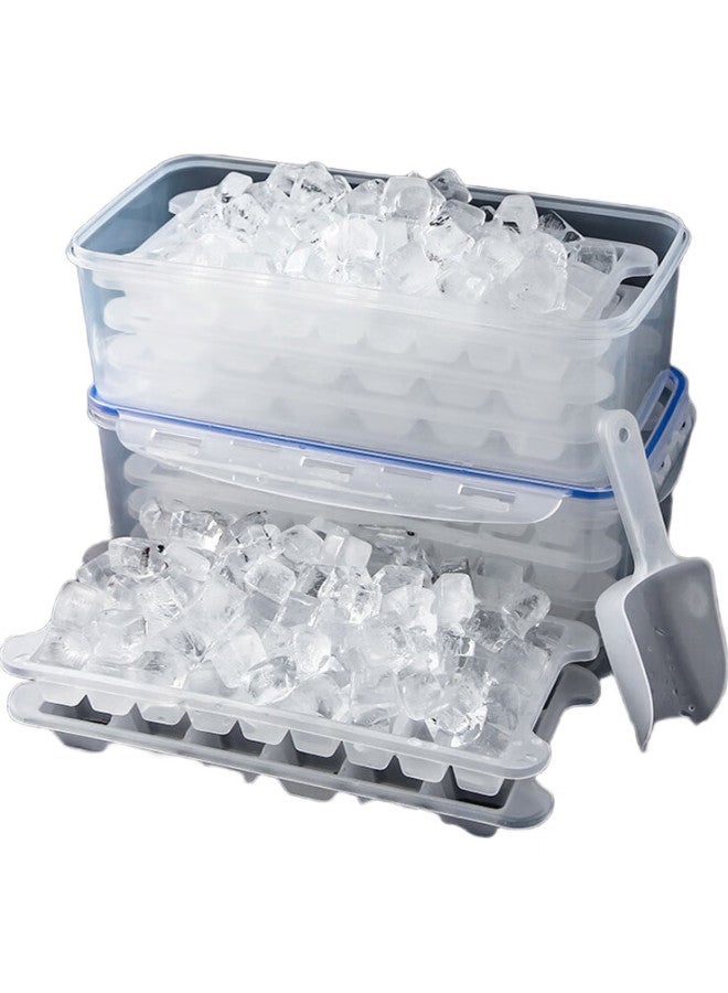 All-round Ice Cube Tray, Ice Maker, Ice Storage Box, Ice Cube Mold, Freezer Box, Ice Cube Tray, Ice Mold, Ice Preservation Box, Frozen Ice Cube Mold, Ice Cream Mold, 2 Layers, 72 Grids - Image 2