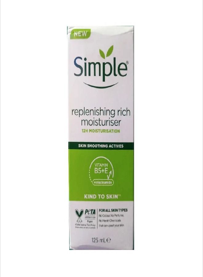 Simple REPLENISHING RICH MOISTURISER 125ml - Image 2