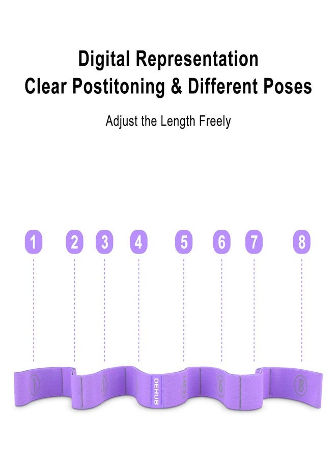 DEHUB Stretch Strap, Elastic Yoga Stretching Strap, Multi-Loop for Physical Therapy, Pilates, Yoga, Dance & Gymnastics Exercise and Flexible Pilates Stretch Band - Image 3
