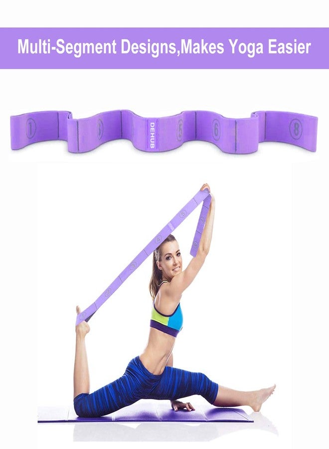 DEHUB Stretch Strap, Elastic Yoga Stretching Strap, Multi-Loop for Physical Therapy, Pilates, Yoga, Dance & Gymnastics Exercise and Flexible Pilates Stretch Band - Image 2