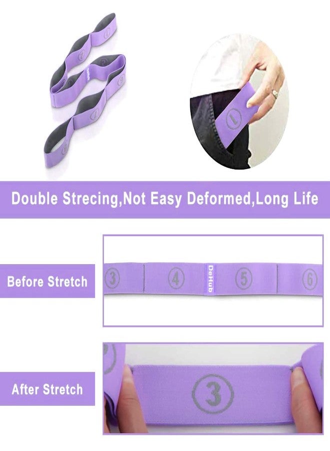 DEHUB Stretch Strap, Elastic Yoga Stretching Strap, Multi-Loop for Physical Therapy, Pilates, Yoga, Dance & Gymnastics Exercise and Flexible Pilates Stretch Band - Image 5