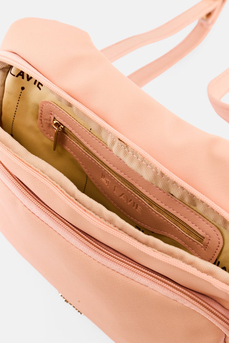 Lavie Women Brand Logo Cross Body Bag, Pink - Image 3