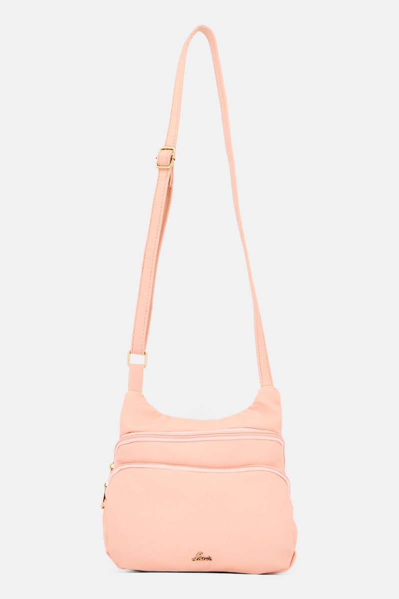 Lavie Women Brand Logo Cross Body Bag, Pink - Image 1