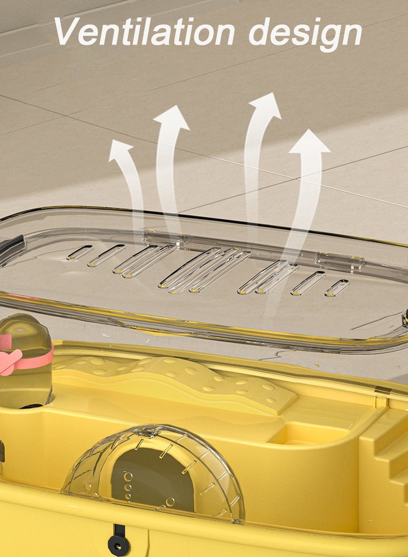 Kidle Hamster Cage Double-Layer Transparent Hamster Villa Panoramic Cage for Hamsters and Mouse Cage Small Pet House - Image 4