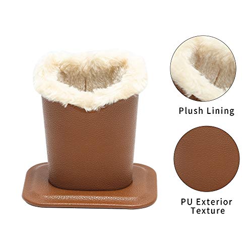 Siveit Eyeglass Holders, PU Leather Eyeglass Holder Stands with Soft Plush Lining, Black, Brown - 2 Packs - Image 5