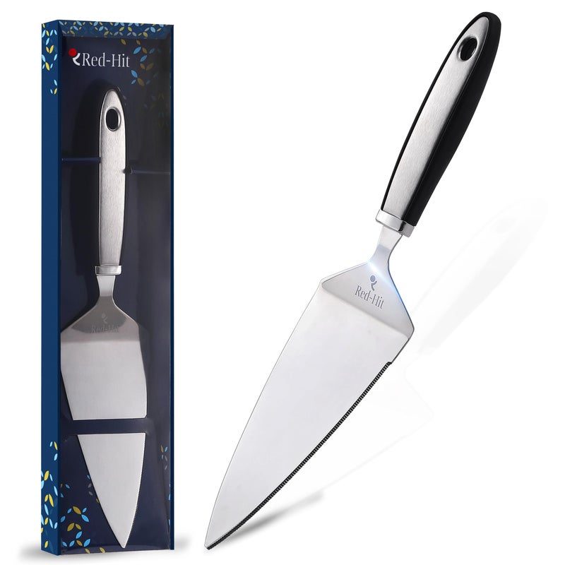 RedHit Cake Cutter and Pie Server Stainless Steel Angled Spatula with Serrated Blade Professional Wide Cake Cutter Slicer for Baking Perfect for Cakes Desserts and Brownies