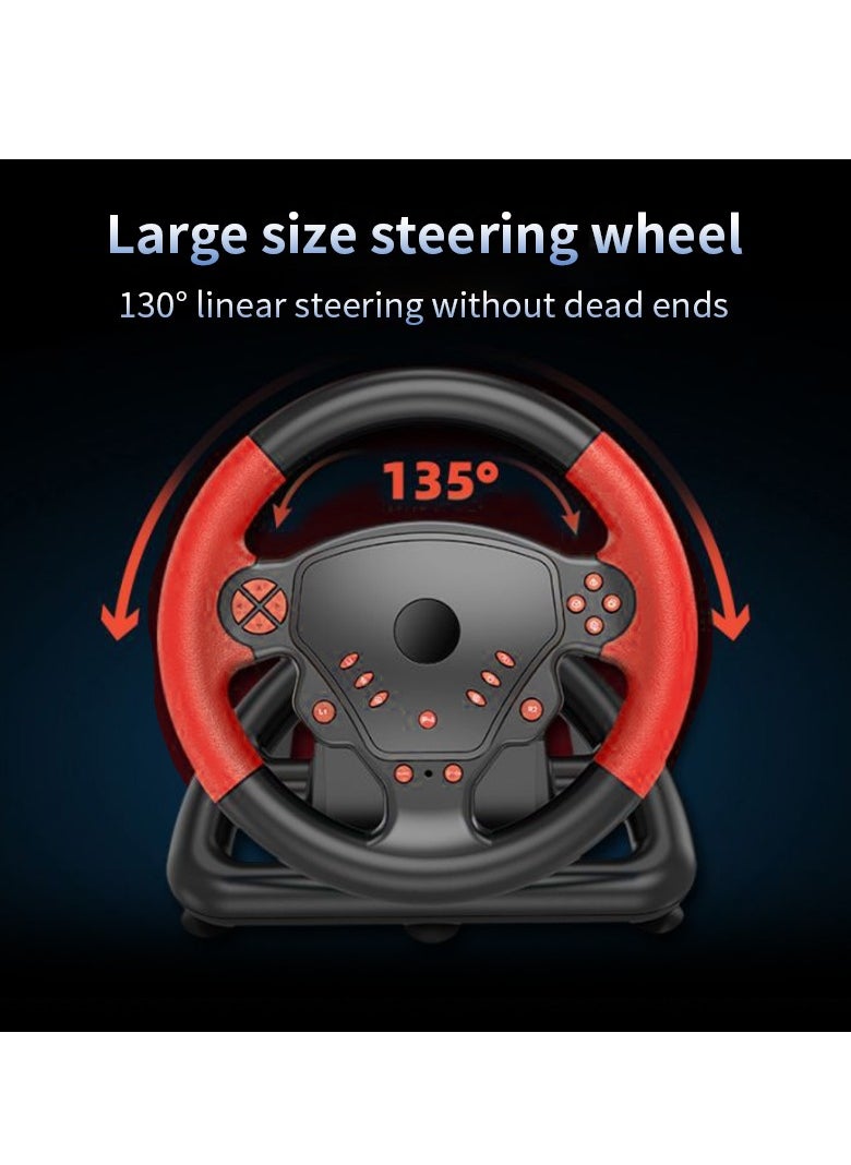 GUDOO - Gaming Racing Steering Wheel With Pedals and Shifters Compatible With PS4 PS3 PC Android Device - Image 1