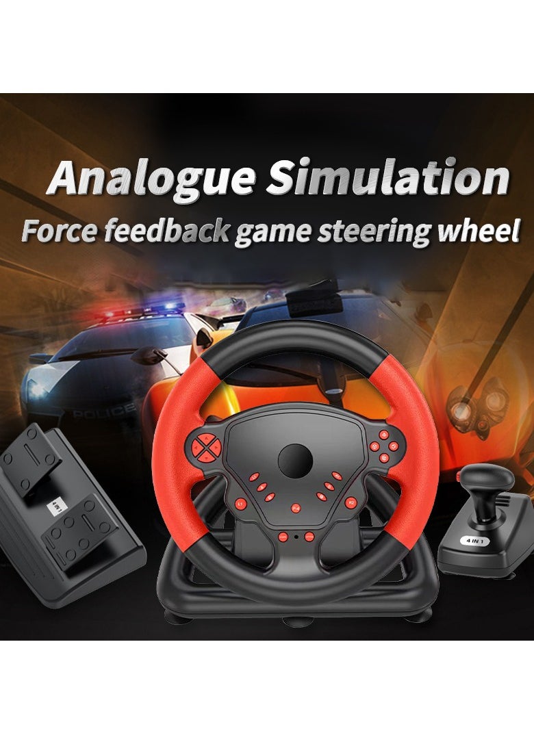 GUDOO - Gaming Racing Steering Wheel With Pedals and Shifters Compatible With PS4 PS3 PC Android Device - Image 1