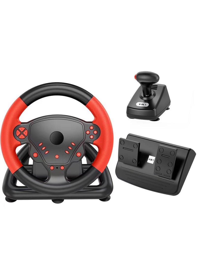 GUDOO - Gaming Racing Steering Wheel With Pedals and Shifters Compatible With PS4 PS3 PC Android Device - Image 1