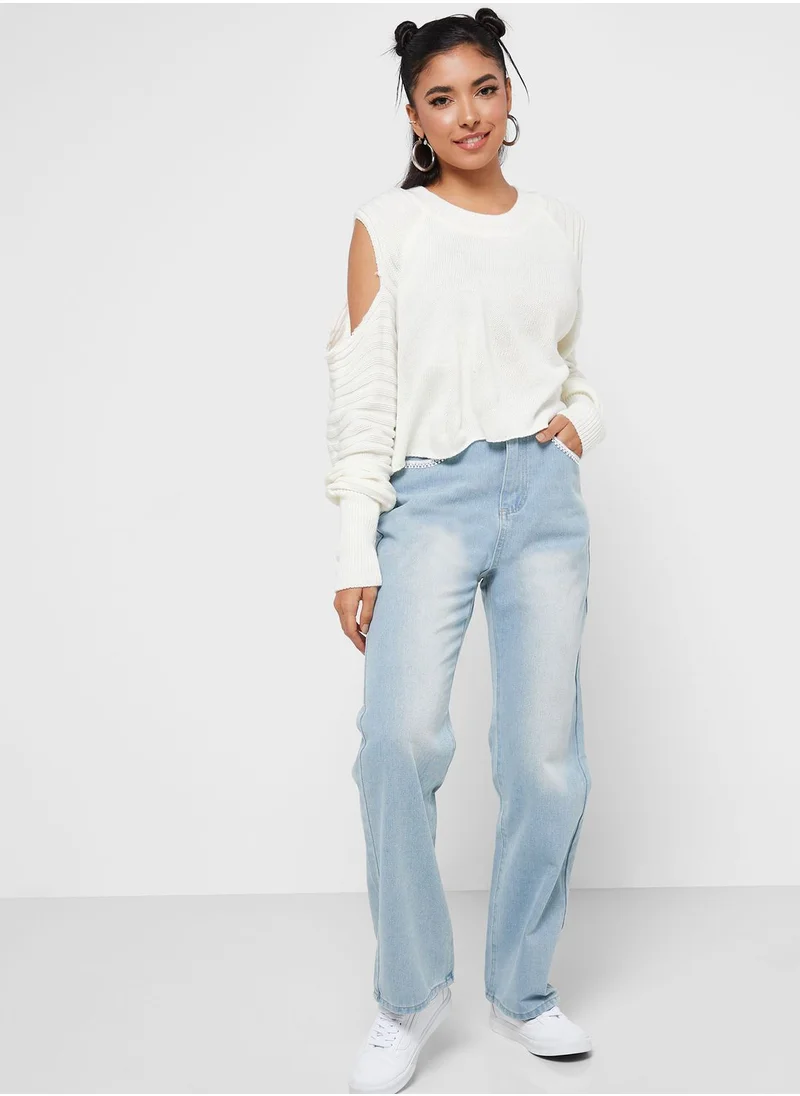 Ginger Cold Shoulder Sweater