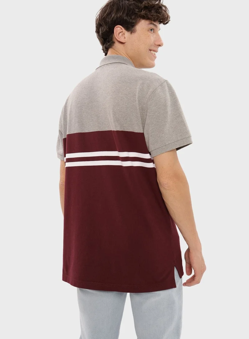 American Eagle Striped Polo
