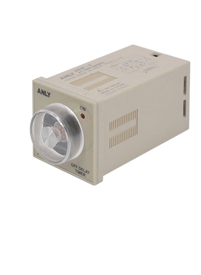 ANLY Off Delay Relay Timer 8 Pin 2C Analogue 220VAC AH5F-2  - Image 2