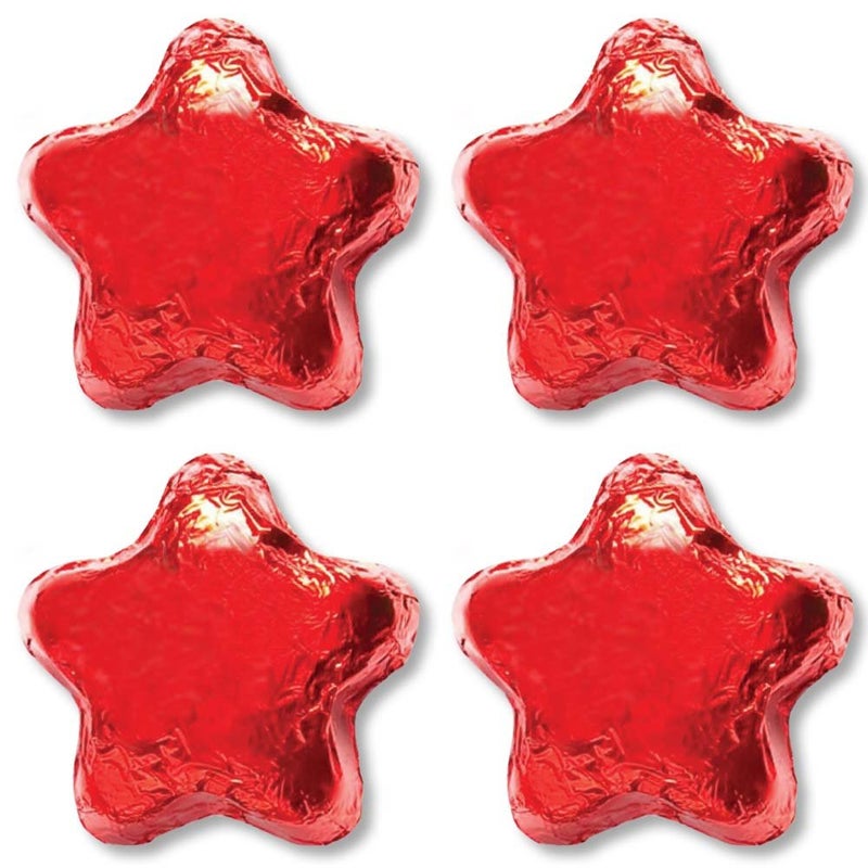 Madelaine Premium Milk Chocolate Stars Assorted Red & Green 8 Oz - Individually Wrapped Christmas Chocolate Candy - Image 3