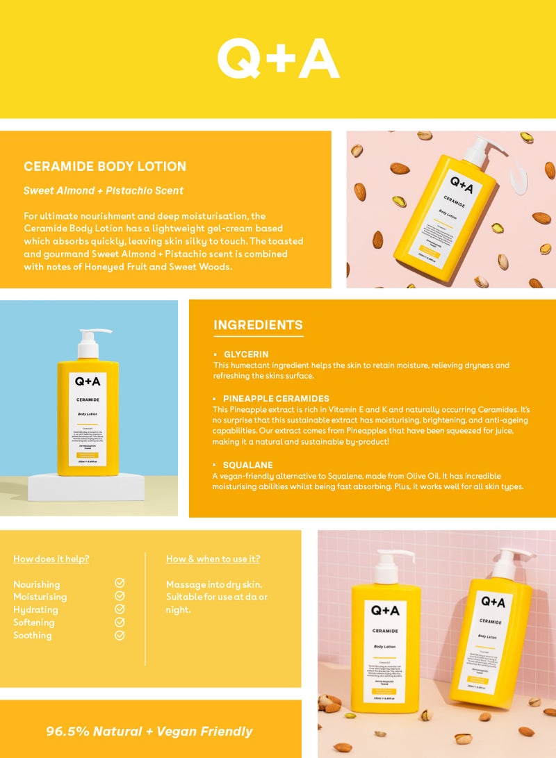 Q+A Body Lotion Enriched With Squalane And Pineapple Ceramides, Moisturizes And Nourishes The Skin - 250 Ml - Image 5