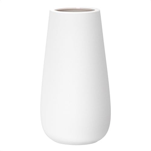 Dvine Dev 10 Inch Ivory Elegant Oval Ceramic Vase for Flowers Home Dcor Vase with Design Box VSLDB2