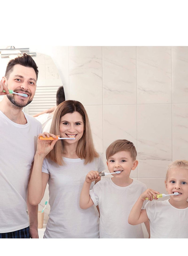 KASTWAVE 6 Pieces Travel Toothbrush Mini Travel Toothbrush Kit Folding Toothbrush Comes with a Toothbrush Box for Travel, Camping, School, Home, Business Trip (Gold, Black) - Image 5