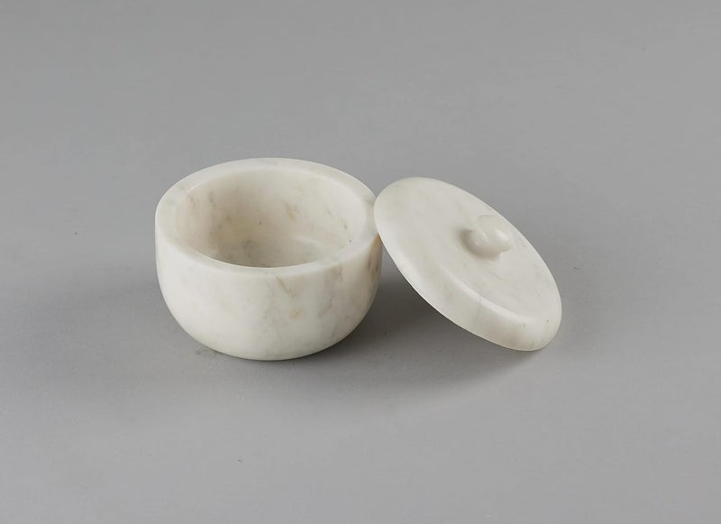 Stone Essential Marble JarBarniRound BoxStorage Container with Lid for Kitchen Centre Table Decoration and Gifting - Image 4