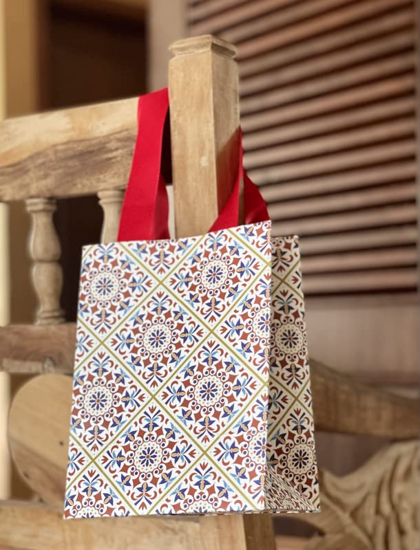 Dovetail Kaleidoscope Vertical Gift Paper Carry Bag, 8 x 6 Inch Pack of 10 - Image 1