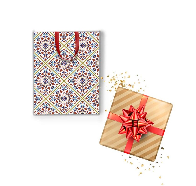 Dovetail Kaleidoscope Vertical Gift Paper Carry Bag, 8 x 6 Inch Pack of 10 - Image 5