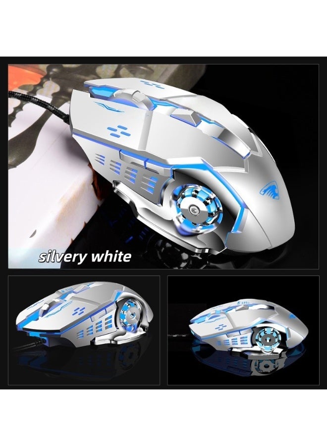 Gaming mechanical keyboard with headphones and mouse, USB wired, LED ergonomic macro key keyboard, suitable for PC computers - Image 2