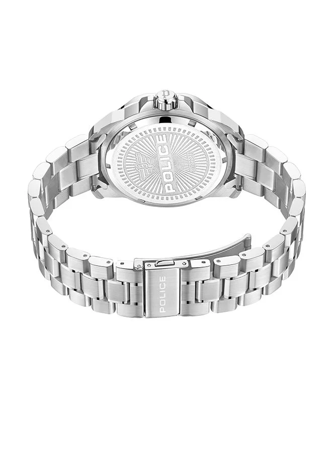 بوليس Mens Thornton Stainless Steel Analog Wrist Watch PEWJH2228104 43mm Silver