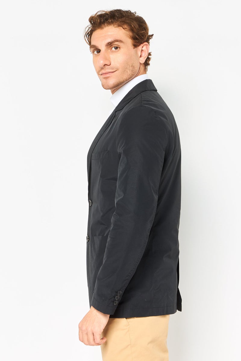 Selected Homme Men Regular Fit Solid Casual Blazer, Black - Image 2