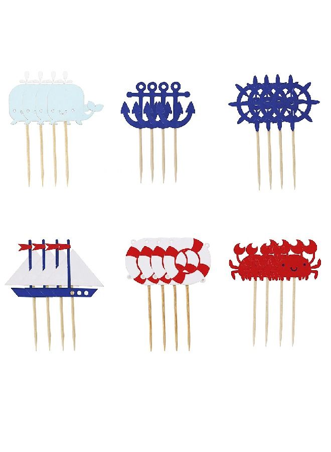 ThePartyPopper Nautical Cupcake Toppers  - Image 2