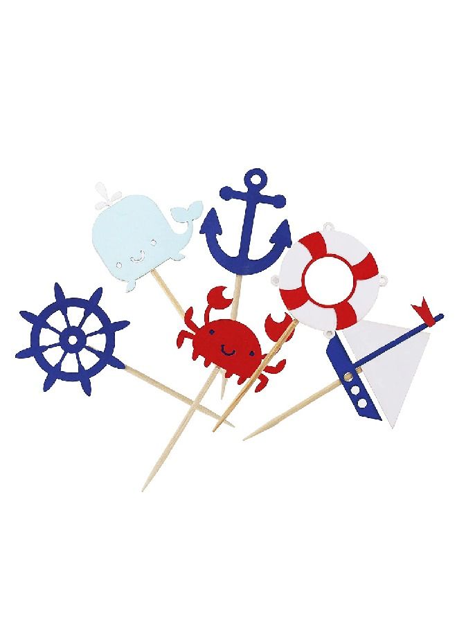 ThePartyPopper Nautical Cupcake Toppers  - Image 1
