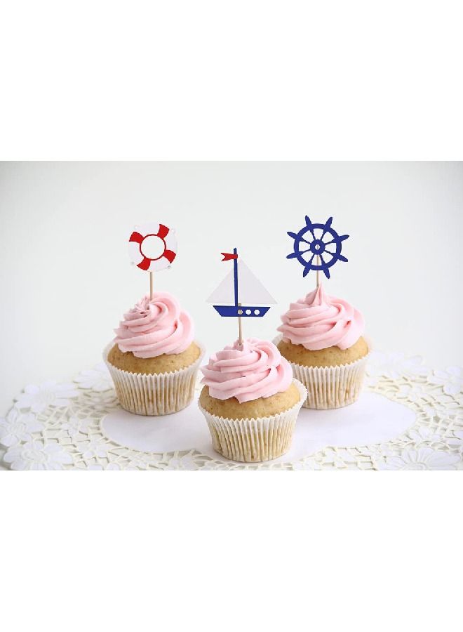 ThePartyPopper Nautical Cupcake Toppers  - Image 3