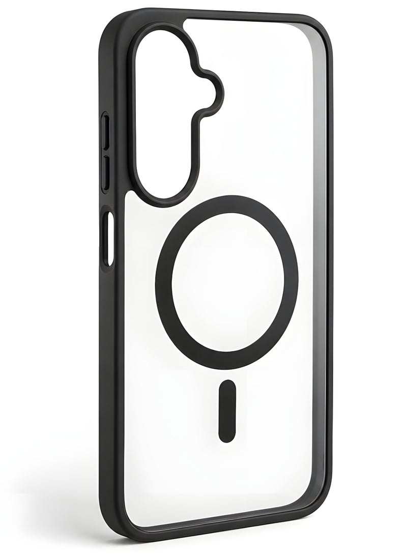 Magsafe Case for Samsung Galaxy A15 Magsafe Clear Cover Magnetic Wireless Charging Support, Shockproof Protection, Scratch-Resistant for Samsung Galaxy A15 - Black - Image 2