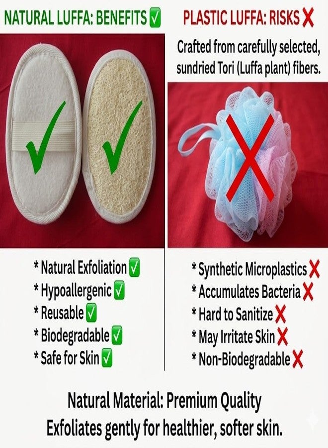 Jeoga Natural Loofah Bath Sponge Organic Body Scrubber Exfoliating Shower Tool Body Cleaning Scrubbers Pure Luffa Gourd Pack of 10 - Image 4